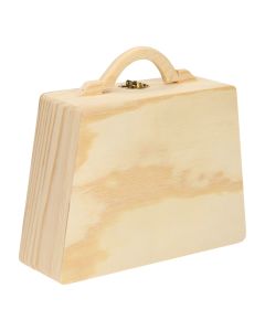 Jouet-Plus Valise en bois à décorer avec poignée