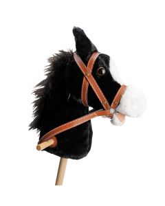 Jouet-Plus Bâton de cheval en bois avec son - Noir