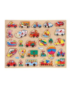 Wooden Nopjes Puzzle XL - Vehicles