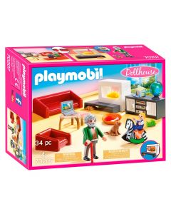 Playmobil Dollhouse 70207 Salon avec cheminée