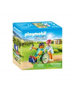 Playmobil City Life 70193 Patient en fauteuil roulant