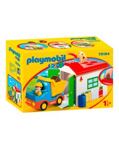 Playmobil® 1.2.3 - 70184 - Ouvrier avec camion et garage