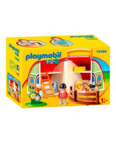Playmobil® 1.2.3 - 70180 - Centre équestre transportable