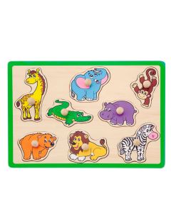 Jouéco Wooden Nozzle Puzzle - Wild Animals
