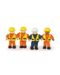 Bigjigs - Wooden Dollhouse Dolls Construction Workers T0241