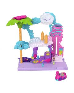 Mattel - Polly Pocket - Pollyville Flamingo Fun Car Wash Playset HHJ05