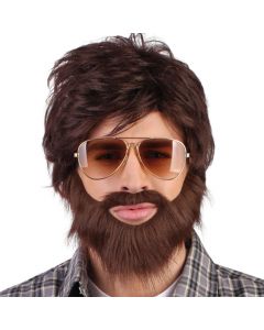 Wig with Beard and Mustache