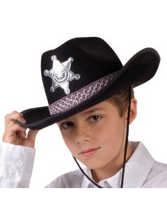 Children Hat Sheriff Black