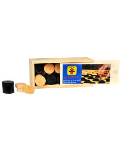 Pions de jeu de dames avec boite de rangement Longfield