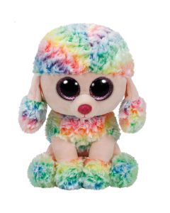 Ty Beanie Buddy Rainbow Poodle, 24cm