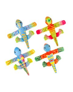 Bracelet clap en peluche lézard