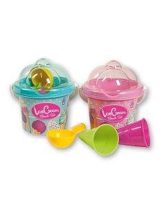 Jouet-Plus Ensemble seau de plage et moules cornets de glace