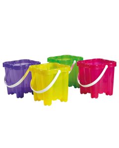 Jouet-Plus Seau de plage transparent Château de sable, modèle aléatoire 0408-0002P
