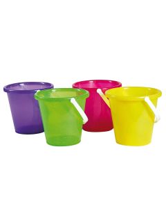 Seau de plage transparent coloris aléatoire 0401-0002P