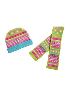 Doll hat and scarf, 38-45 cm