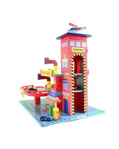 Mentari Wooden Garage Red