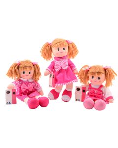 Baby Rose Rag doll Pink, 40cm