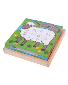 Wooden Block Puzzle Farm animals