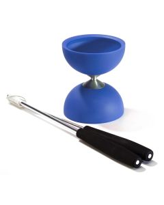 Rubber Diabolo with aluminum Sticks-dark blue