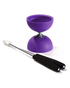 Rubber Diabolo with aluminum Sticks-purple