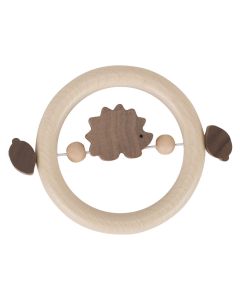 Hochet en bois hérisson