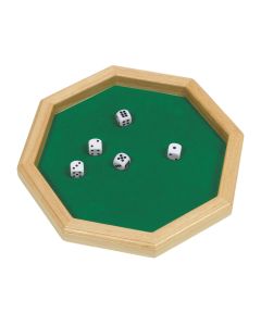 Piste de dés en bois avec dés inclus
