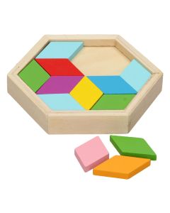 Tangram puzzle Wood, 12 pcs.