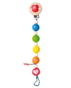 Accroche tétine avec pois rouges