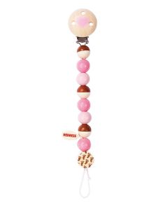 Accroche tétine rosé naturel 1