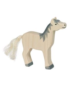 Cheval tête haute crinière grise