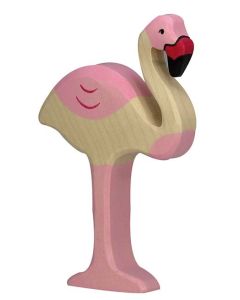 Figurine Holztiger Flamant rose