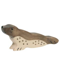 Figurine Holztiger Phoque tête haute