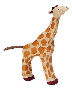 Figurine Holztiger Girafe petite mangeant