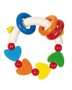 Hochet coeurs arc-en-ciel
