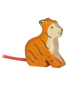 Figurine Holztiger Tigre petit assis