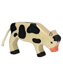 Veau broutant noir