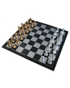 Jeu d'échec magnétique pliable avec pions doré Louis