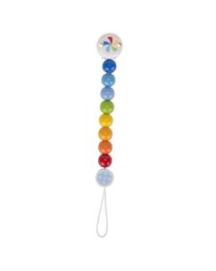Accroche tétine aux perles multicolore Greg