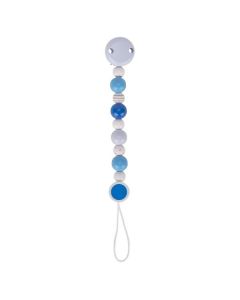 Accroche tétine bleue et blanche Alix