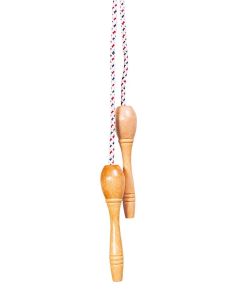 Corde à sauter avec manche en bois laqué