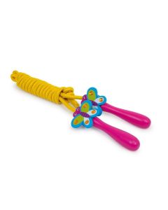 Corde à sauter avec poignée en bois papillon Maryline