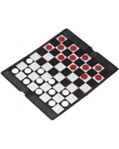 Jeu dames de voyage magnétique pliable avec pions plats Laurette