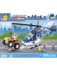 Jeu de construction Action Town de l'hélicoptère de police