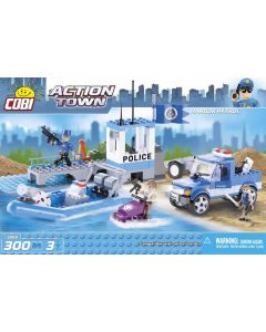 Jeu de construction Action Town du port de police