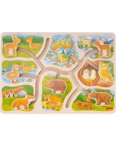 Puzzle à pousser ou est mon petit Junior