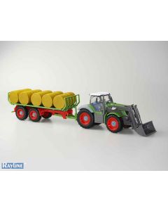 Tracteur radiocommandé avec remorque agricole