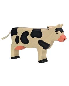 Figurine Holztiger Vache debout noire