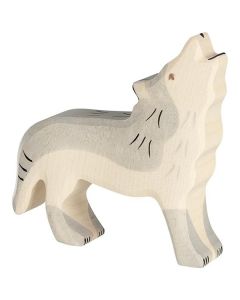 Figurine Holztiger Loup hurlant