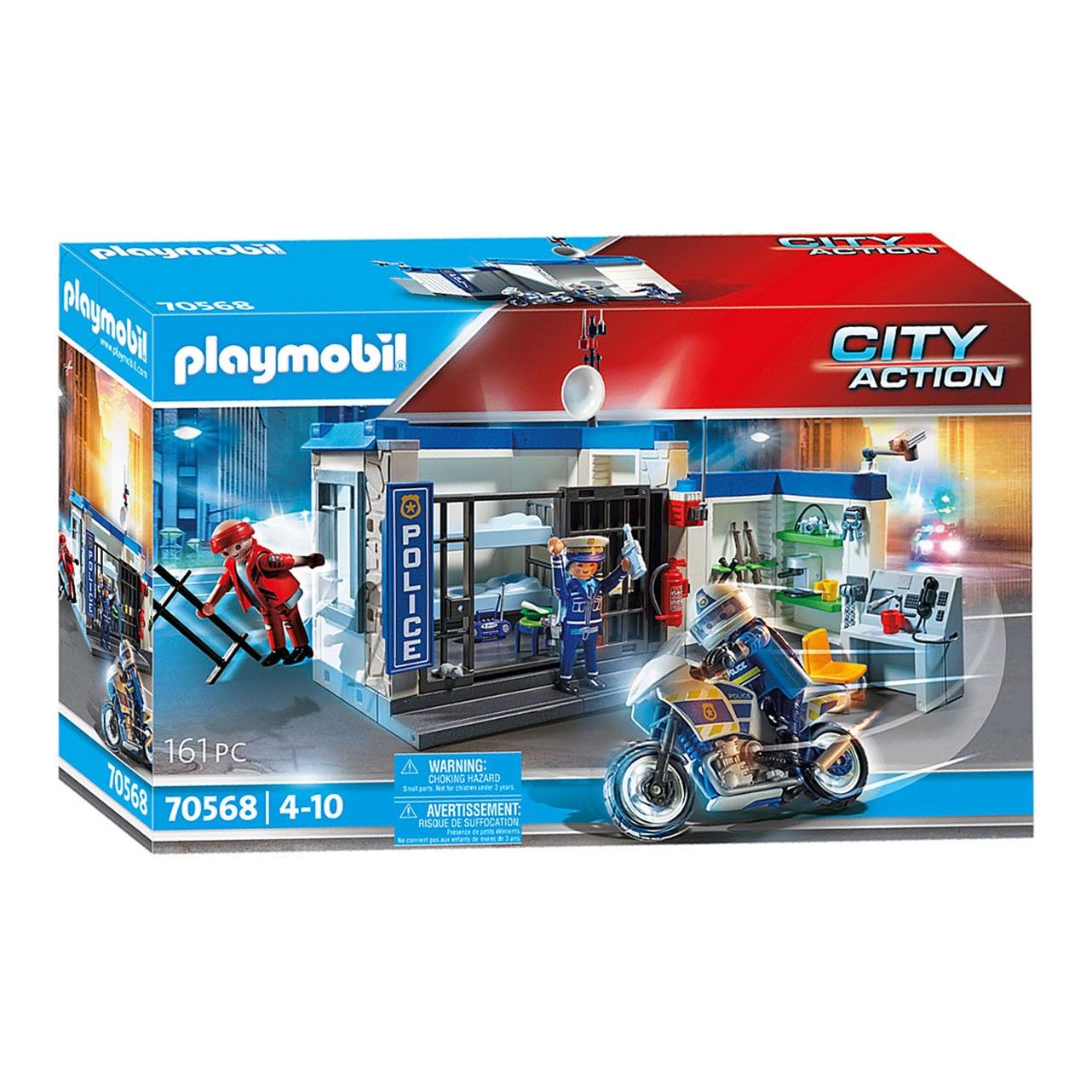 Playmobil City Action Policier avec réacteur dorsal et canoë