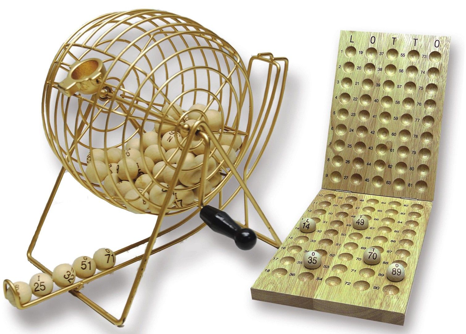 Jeu de loto en bois avec sphère métal 18 cm - Loto mémo et domino - Achat &  prix